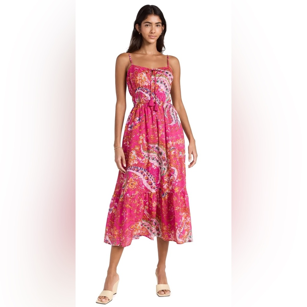 Cleobella Monaco Midi Dress Hibiscus Size XS - Picture 2 of 9
